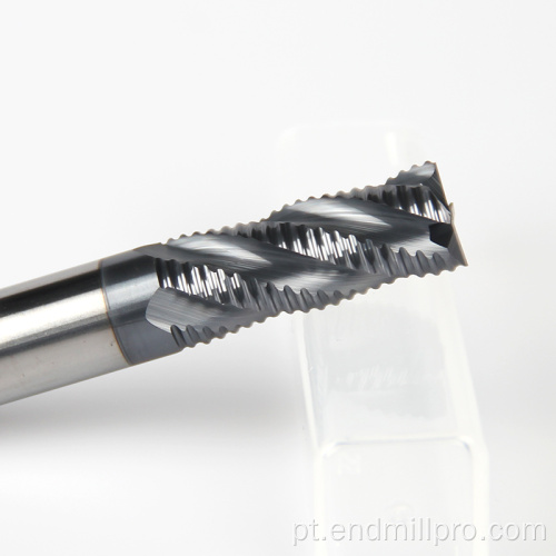 Solid Carbide 4 Flutes Roughing End Mill para aço